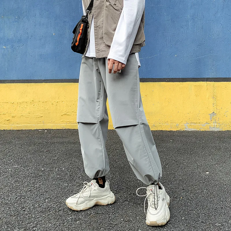 

Joggers Pants Men Fashion Solid Color Casual Straight Tooling Trousers Man Streetwear Wild Loose Sweatpants Men Large Size M-5XL