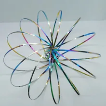 Новая красочная цветочная игрушка потрясающее кольцо игрушки кинетическая Весенняя игрушка сценический магический браслет Интеллектуальный игрушечный металлический Спиннер