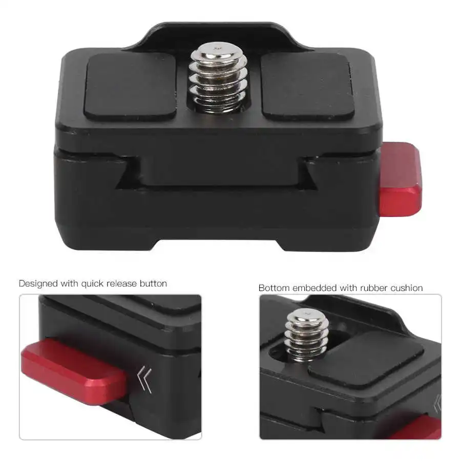 Description Picture 5 of itemCamera Monitor Mount 1/4in Screw V Mount Quick Release Clamp Plate for SLR Camera Tripod Ball Head Field Monitor LED Light