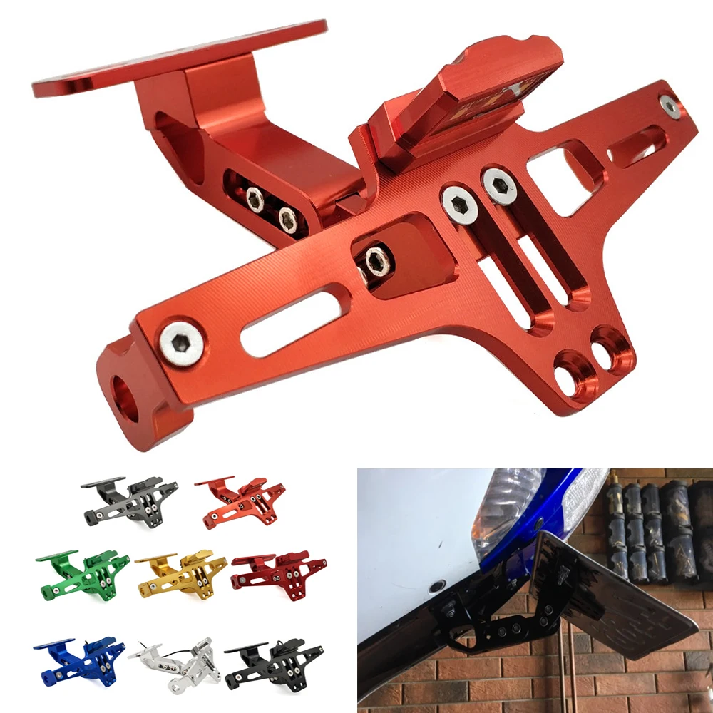

Universal Motorcycle Rear License Plate Mount Holder and Adjustable Angle License For Suzuki GSX1250 GSX1400 GSX650F gs 500e
