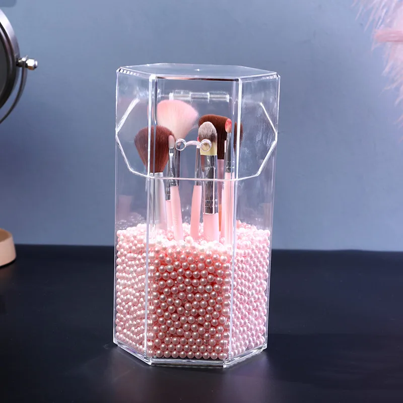 六边形刷桶_粉色珍珠