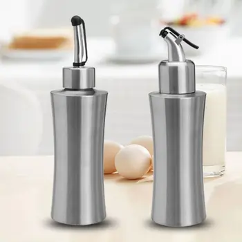 

250ml Stainless Steel Olive Oil Bottle Pot Leak Proof Sauce Vinegar Dispenser Kitchen Storage Container