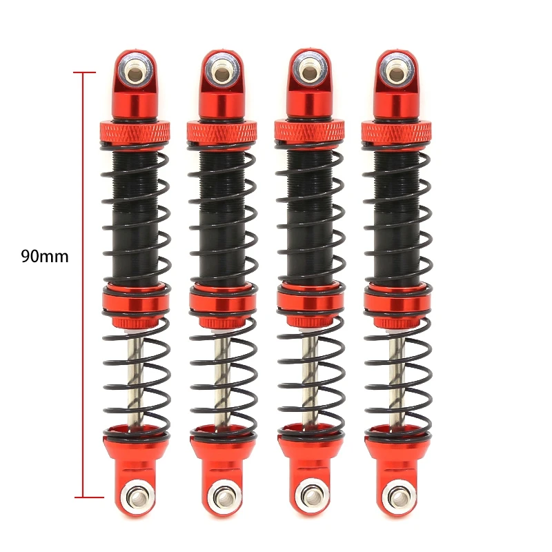 for AXIAL SCX10//TRX-4 1//10 RC Crawler Car Titanium RC Shock Absorber Accessory Adjustable Simulation RC Shocks Damper Replacement 2Pcs Aluminum Alloy RC Shock Absorber