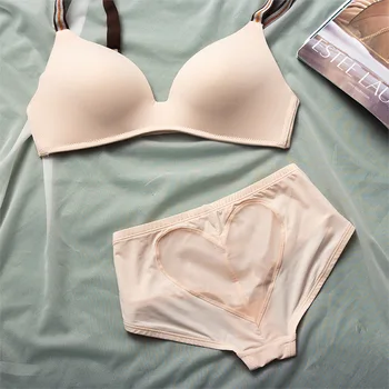 

EFIOLY Bra Suit One-piece Underwear Foreign Trade Gathered No Trace Bra Sexy Young Lady Foshan New Light and Thin Steel Ring