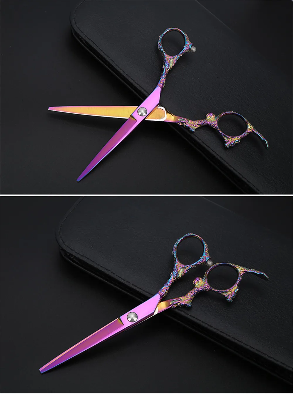 GOZLILI Professional Grooming Scissors Stainless Steel Electroplatin Hair Thinning Shear Sharp Edge Scissors Barber Cutting Tool (6)
