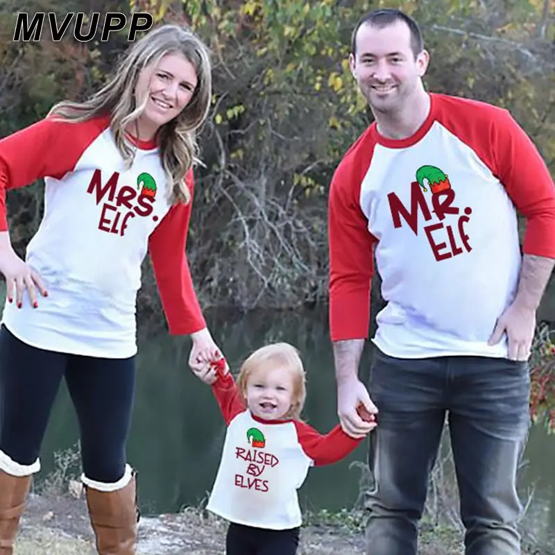 Одинаковые комплекты для семьи mrs elf комплект одежды маленьких детей Мама и я