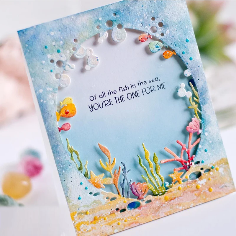 

Fish Starfish Undersea Plant Metal Cutting Dies for DIY Scrapbooking Album Embossing Paper Cards Making Crafts Supplies 2019