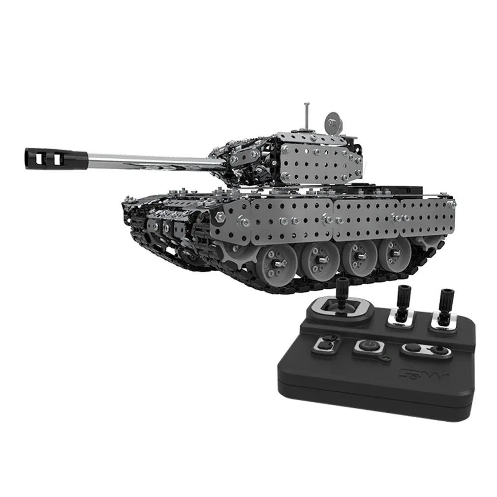 

952pcs New Arrival Stainless Steel Assembly Remote Control Tank Kit Rc Military Tank Set Bricks Building Blocks