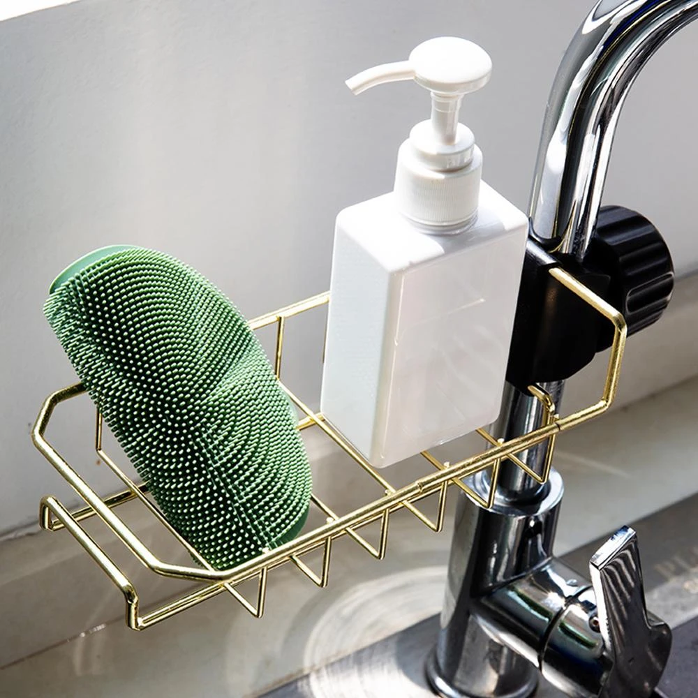 Kitchen Sink Faucet Sponge SoapS Drain RackS Storage Holder Shelf Hanging Basket 