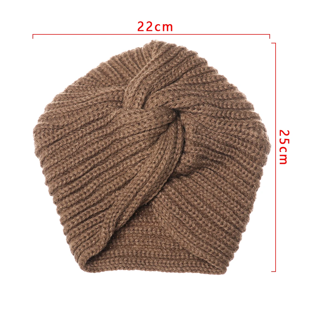 Knitted Spring Winter Hat Women Felt Hat Ladies Turban Head Wrap Caps for Women Twist Headwrap Hat Girls Croceht Beanies LLA24