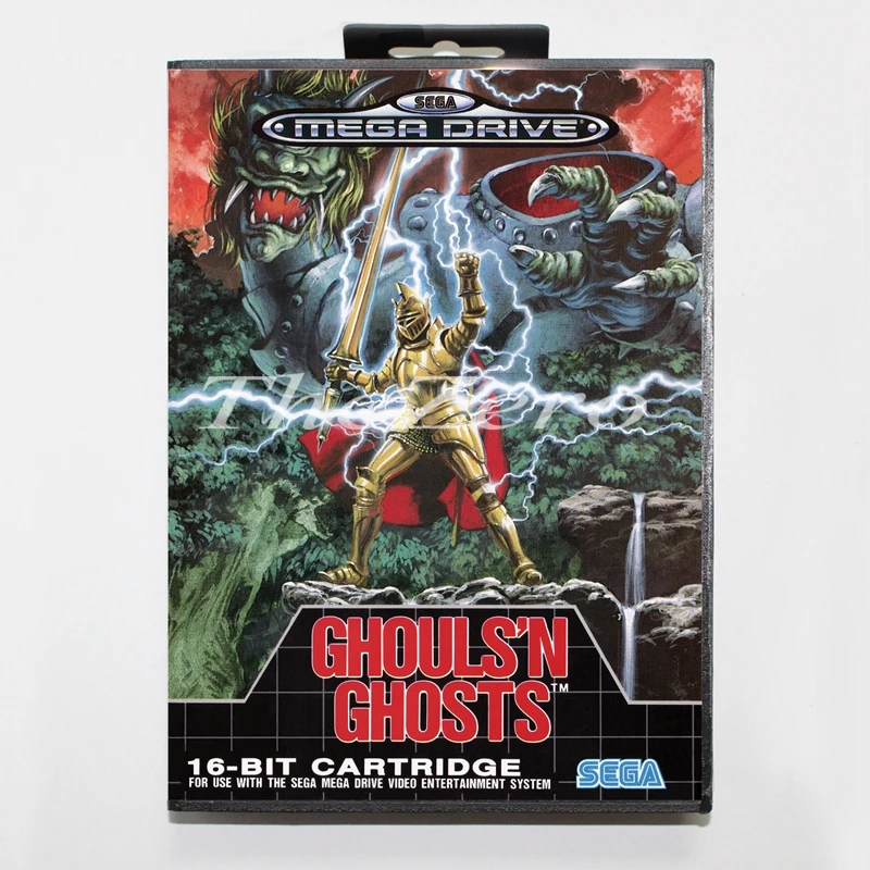Ghoulsnghost с коробкой для 16 битной MD видеокарты Sega Mega Drive/Genesis|Картриджи| |