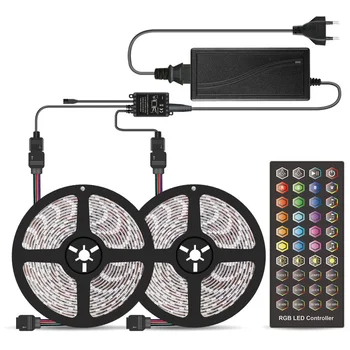 

300 LED Strip Light RGB Flexible 10M Diode Tape with Remote Control Waterproof Colorful Light Sound Control Light String Kit