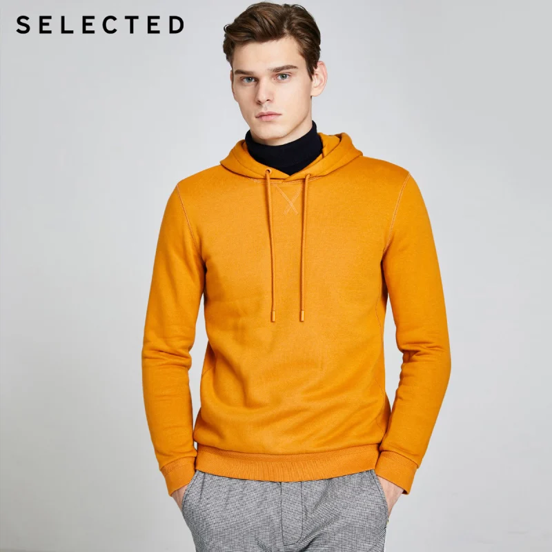 SELECTED Cotton Multi-color Sweatshirt Men's Casual Hooded Hoodies S|41944D514 SELECTED Cotton Multi-color Sweatshirt Men's Casual Hooded Hoodies S|41944D514