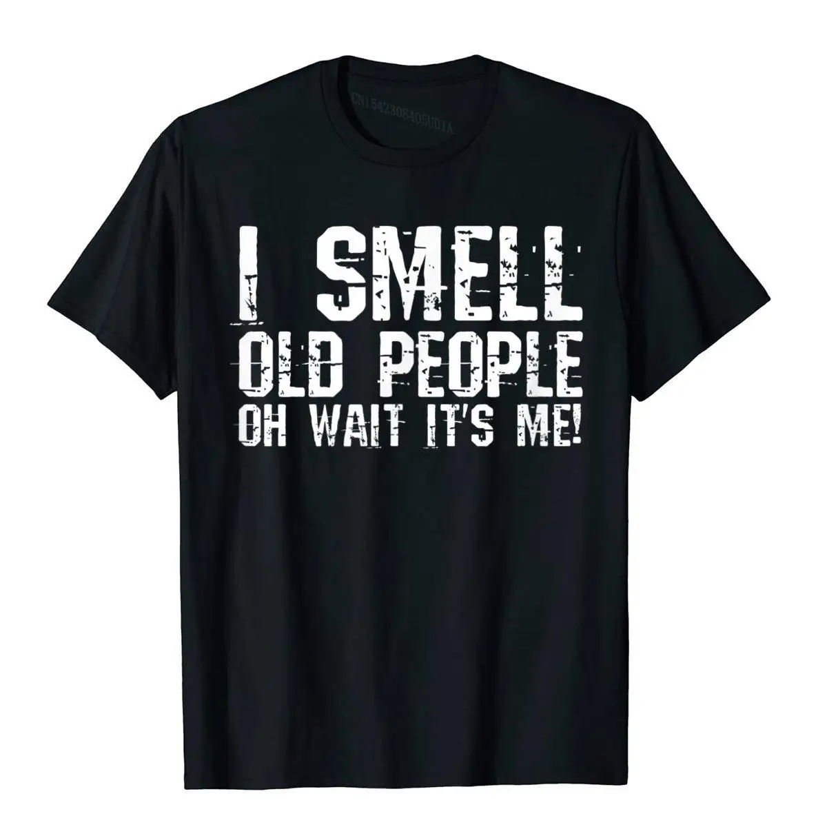Funny 50th Birthday Gag Gift I Smell Old People oh its me T-Shirt__A11963black