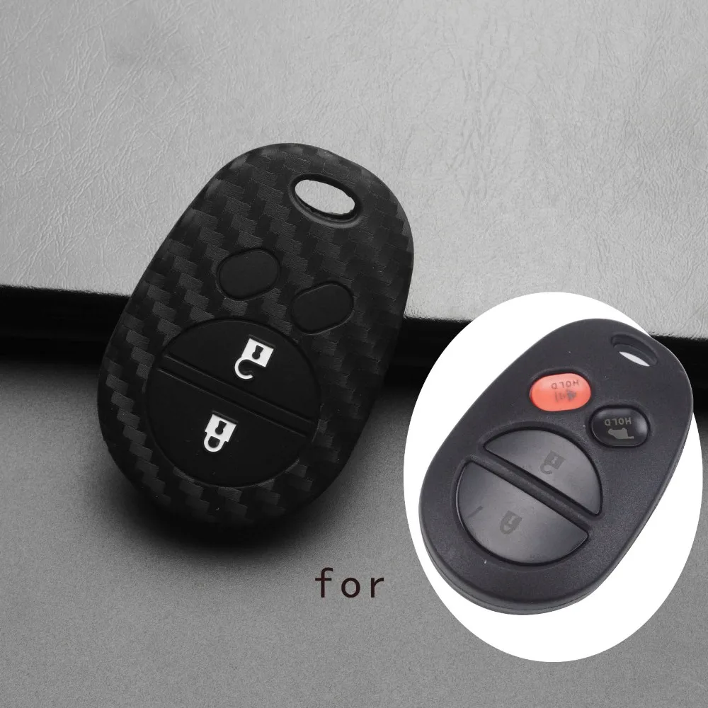 Силиконовое волокно дистанционного ключа Крышка для Toyota Sienna/Tundra/Sequoia держатель Fob