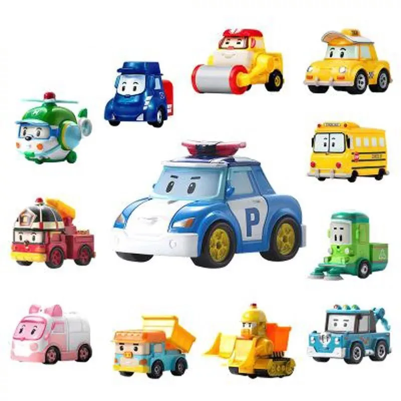 25 Style Robocar Poli figurines enfants jouets Robot Poli Roy Haley Anime métal figurine jouet voiture pour enfants cadeau d'anniversaire