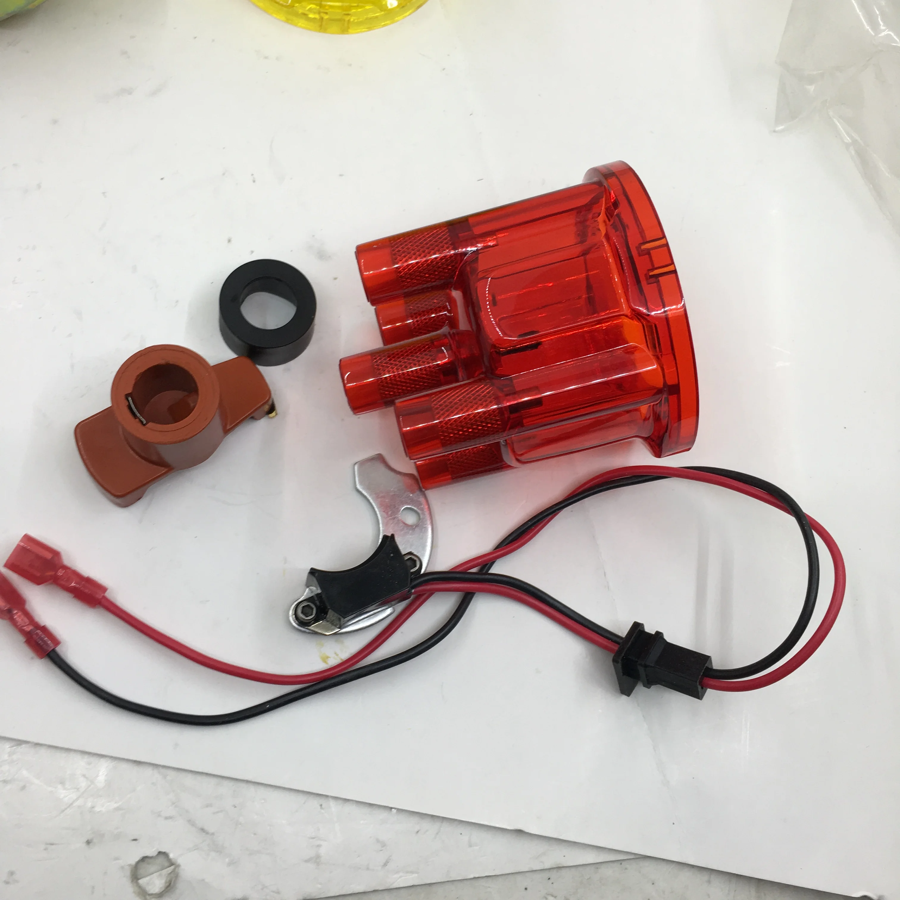 SherryBerg electrical Electronic Ignition kit JFU4 Distributor red color Cap & Rotor for Ford Pinto for bosch distributor EMPI