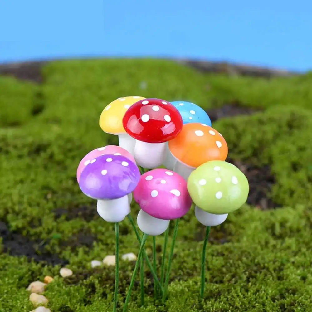 Flower Pots Mini Flower Potss Garden Miniature Decor Landscape Ornament Decoration Mini Foam Mushroom Scene Fairy Artificial,ornament crafts,miniature figurines,miniature ornament
