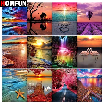 

HOMFUN 5d Diamond Painting Full Square/Round "Sea balloon flower" Picture Of Rhinestone DIY Diamond Embroidery Home Decor