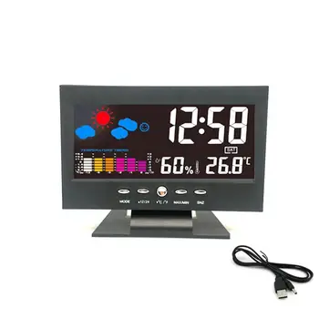 

Multi-Function Large Screen Perpetual Calendar Clock Led With Backlight Weather Forecast Digital Display Desktop Clock