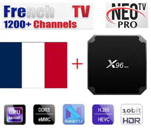 X96 Мини Android коробка с Neo tv французский арабский Enghlish 10000 live и VOD 4k tv США Великобритания x96mini Smart tv