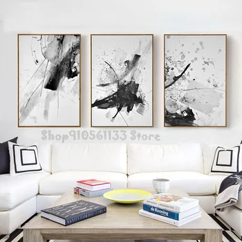 

Full square, round diamond cross embroidery abstract ink painting bedroom decorative wall art digital jigsaw 3 pieces GG1133