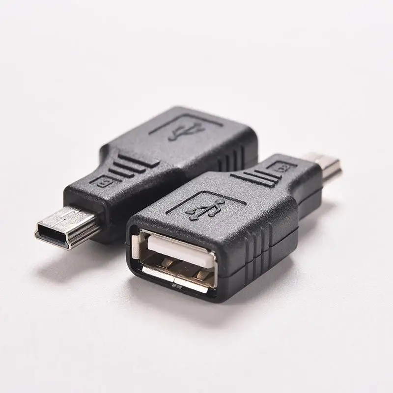 

1PC USB 2.0 Black F/M A Female To Micro / Mini USB B 5 Pin Male Plug OTG Host Adapter Converter Connector up to 480Mbps