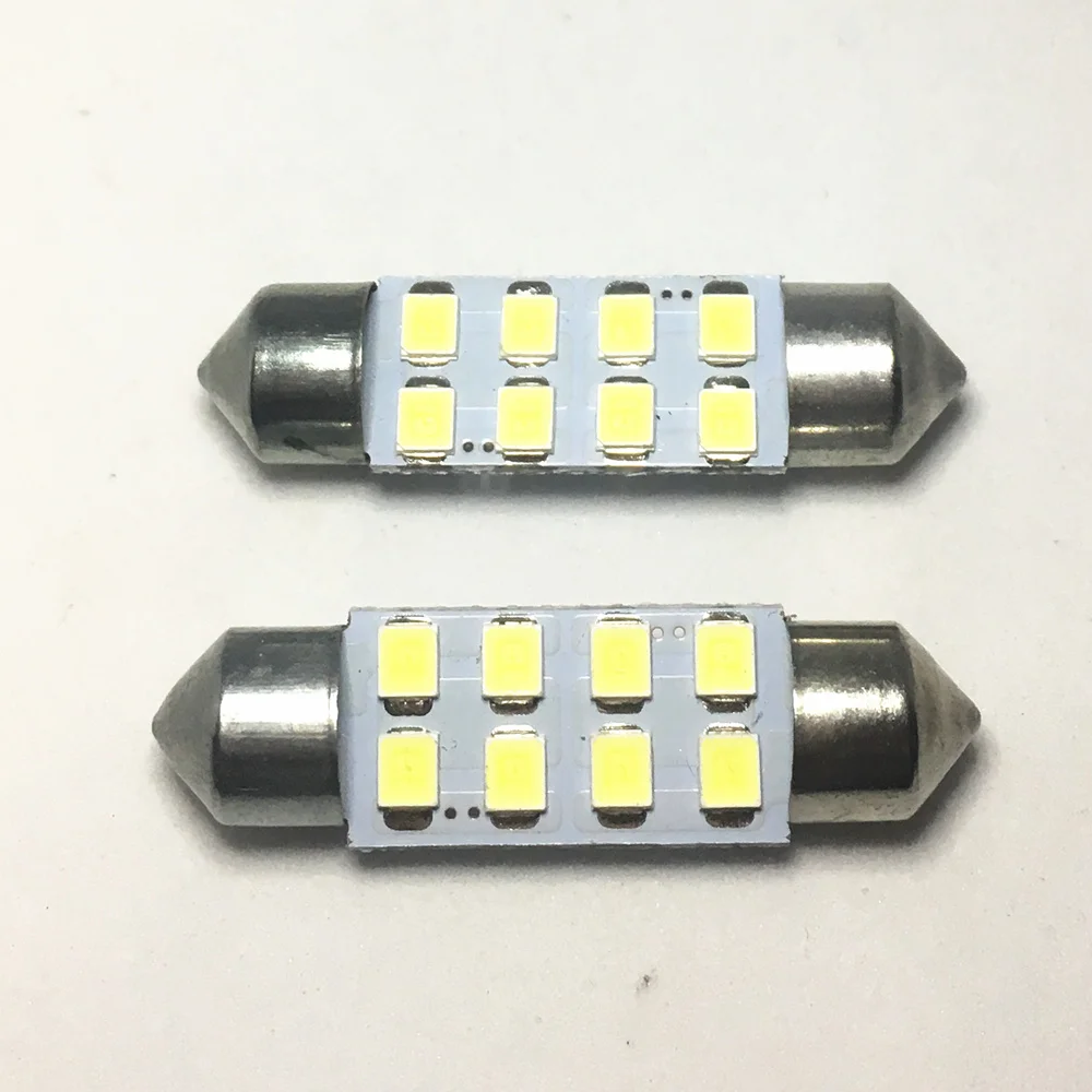 2Pcs Super Bright 31mm 36mm 39mm 41mm Festoon LED 8SMD 1210 Car Interior Dome Festoon Light