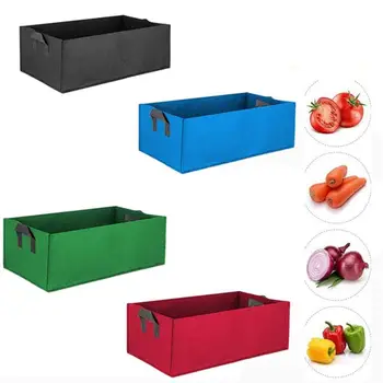 

Fabric Raised Garden Bed Square Garden Flower Grow Bag Vegetable Planting Bag Planter Pot with Handle for Plants Flower