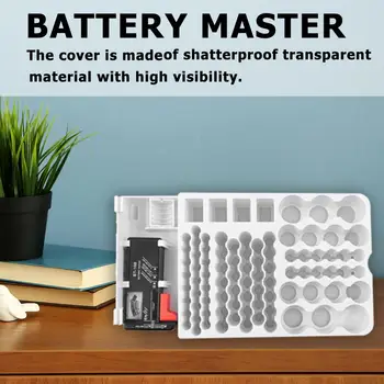 

Checker Battery Capacity Battery Test Storage Box Measuring Instrument with Battery Tester Battery Organizer Storage Case