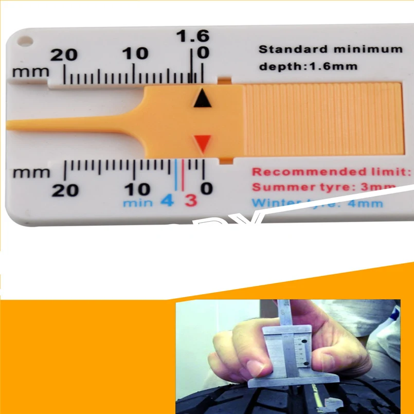 Tire depth gauge tire tread depth gauge caliper car motorcycle station wagon trailer wheel measurement 30N28 (15)