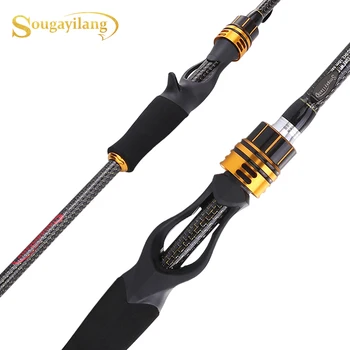 

Sougayilang Portable 4 Section Casting Fishing Rods with 24 Ton Carbon Fiber Latest Serpentine Reel Seat Ultra Light Pesca