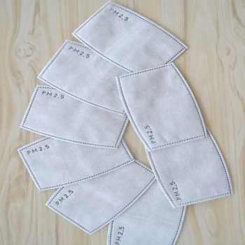 

10pcs PM2.5 Mask Filters Reusable Anti-Dust Smoke Gas and Allergies Adjustable Protection Filters Masks