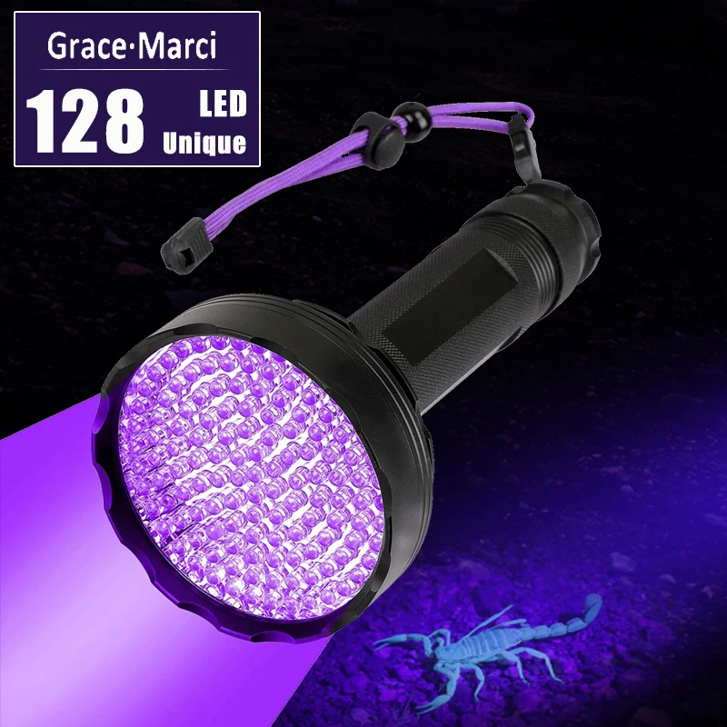 On Sale Super Bright UV Light 395nm 100LED 51LED 128 LED UV Flashlight