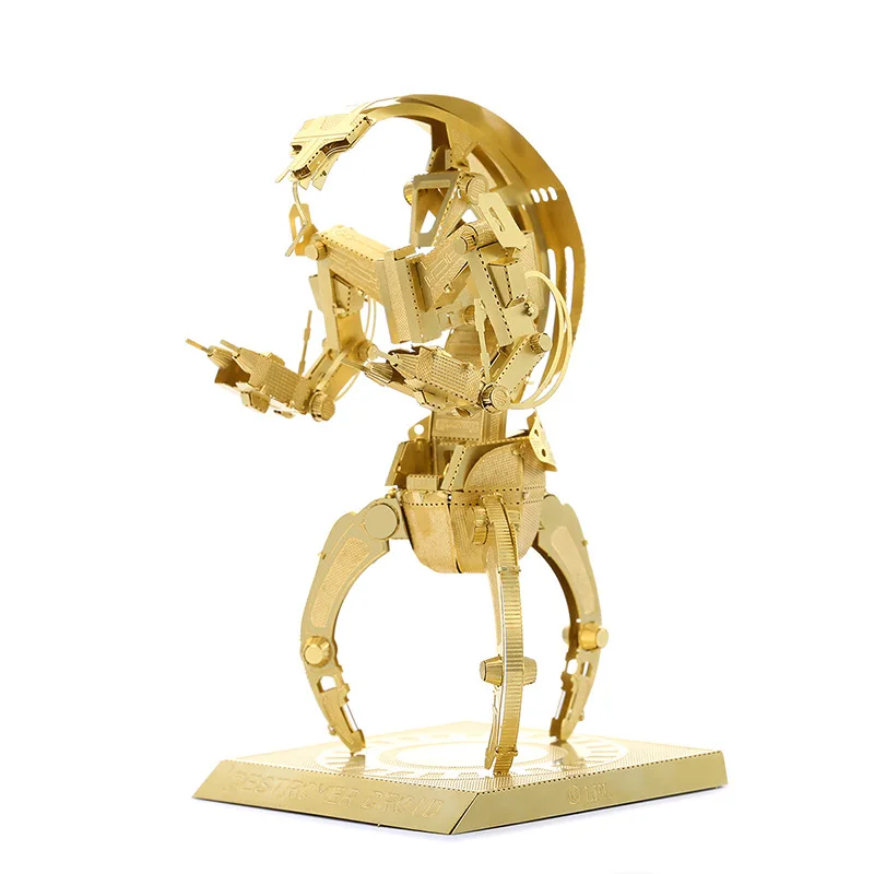 

Of Paper Bag Metal DIY Assembled 3D Jigsaw Handmade Assembling Jigsaw Puzzle Gold Destroyer Robot English