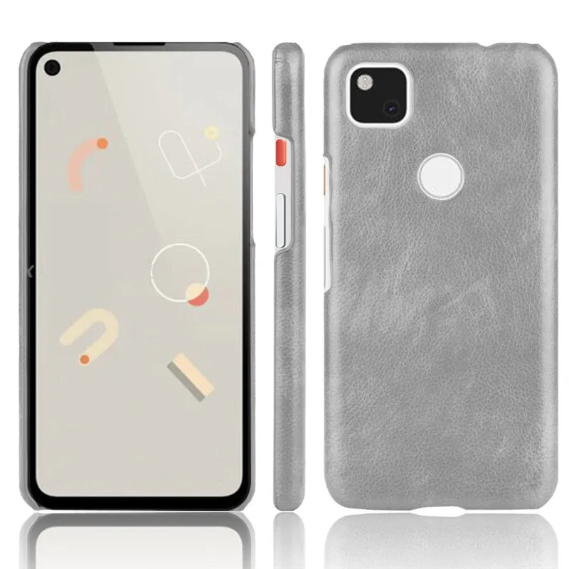 Кожаный чехол для Google Pixel 4A Жесткий Чехол 4XL 4 XL телефона с рисунком личи |