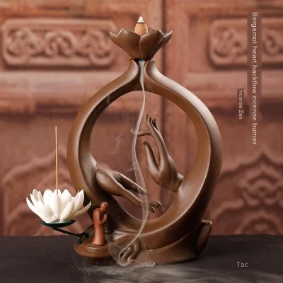 Ароматерапевтическая печь Zisha с дымовым обратным потоком креативный белый