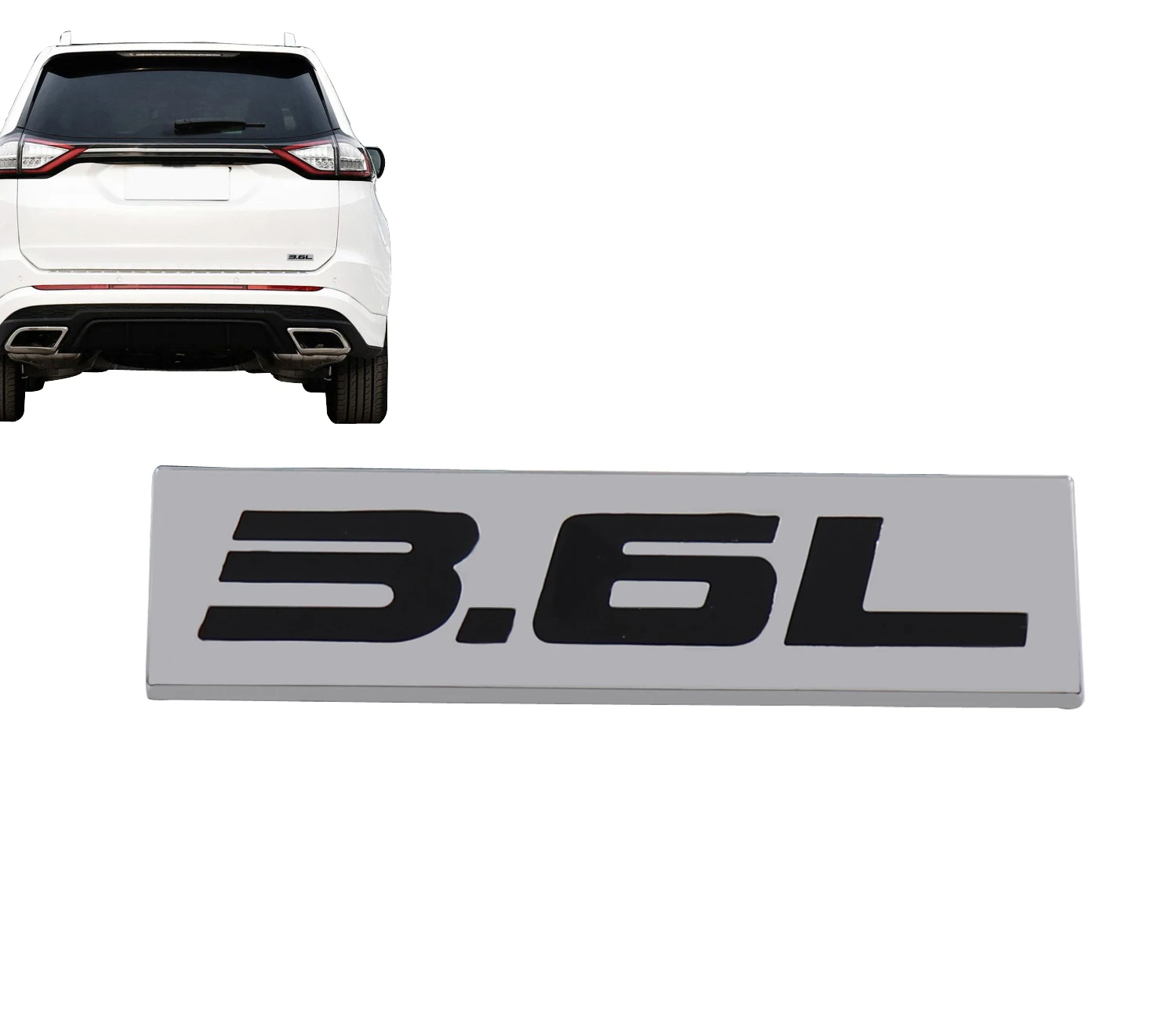 Chrome Black 3.6L 3.6 L for Engine Fender Trunk Lid Emblem Decal Badge Sticker | Автомобили и мотоциклы