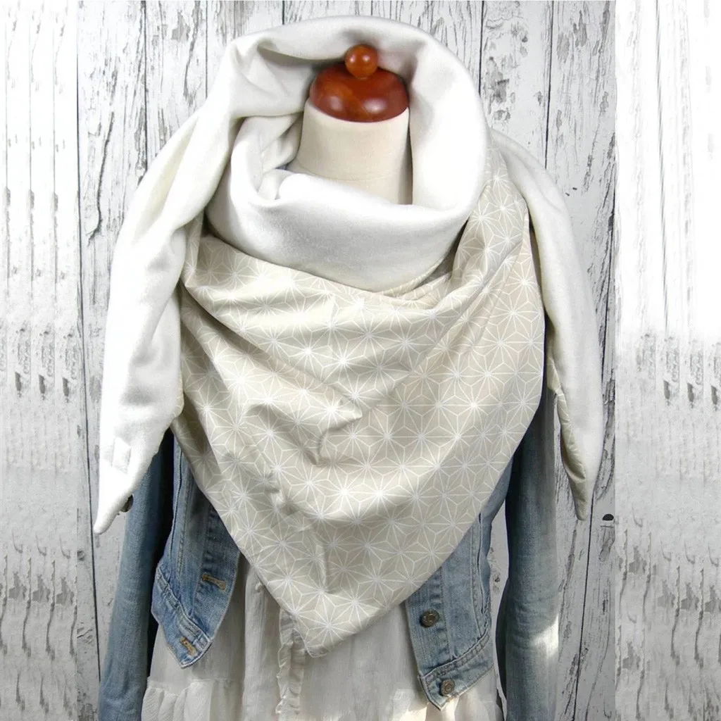 Женский хлопковый Малайзийский теплый шарф-тюрбан на пуговицах, модный однотонный мягкий шарф в горошек на пуговицах, повседневные теплые шарфы, шали