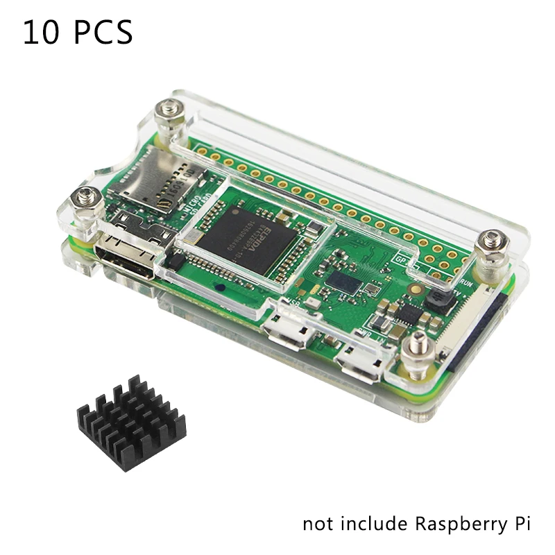 Прозрачный чехол Raspberry Pi Zero черный синий корпус + алюминиевый радиатор для W 1 3 Вт/ч