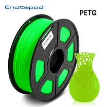 Enotepad-filamento PETG para impresora 3D, carrete PET de 1,75mm, 1KG/2.2LB, Material de impresora 100%, sin tolerancia de burbuja +-0,02 MM
