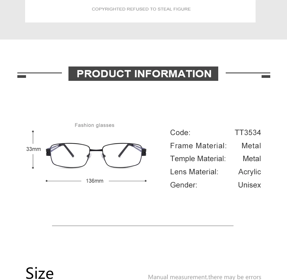 Винтажные оправы для очков, оптические Мужские квадратные очки по рецепту, прозрачные компьютерные очки для женщин, Ретро стиль TT3534