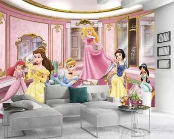 

3d Paper Wall Beautiful Girl in Happy Makeup HD Digital Printing Moisture-proof Wall paper