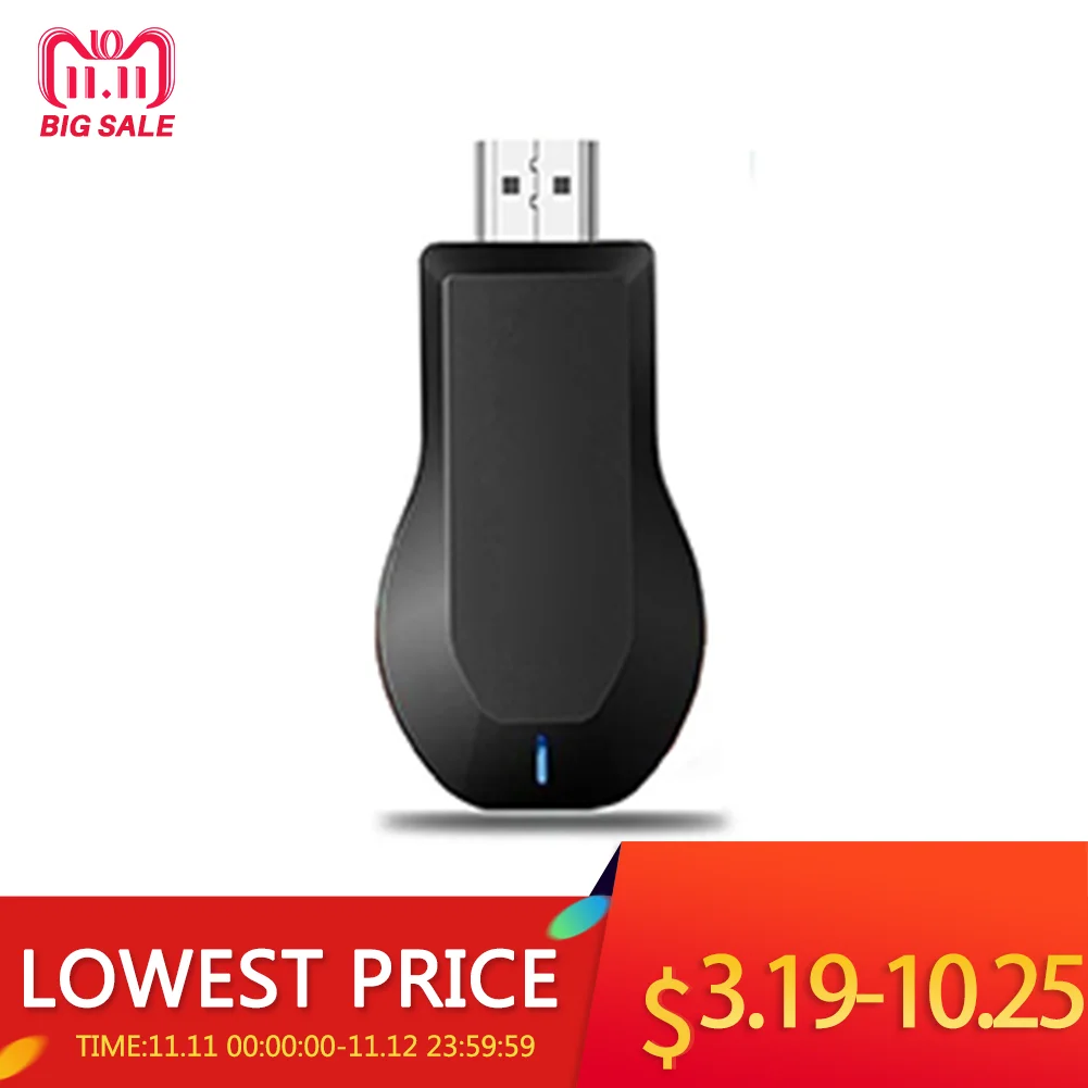 Беспроводной HDMI медиаплеер для AnyCast M4 Plus Wi Fi 1080P дисплей донгл ресивер Android адаптер