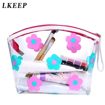 

Transparent PVC Toiletry Bags Fashion Women Clear Cosmetic Bags Travel Organizer Necessary Beauty Case Makeup Bag Bath Wash Box