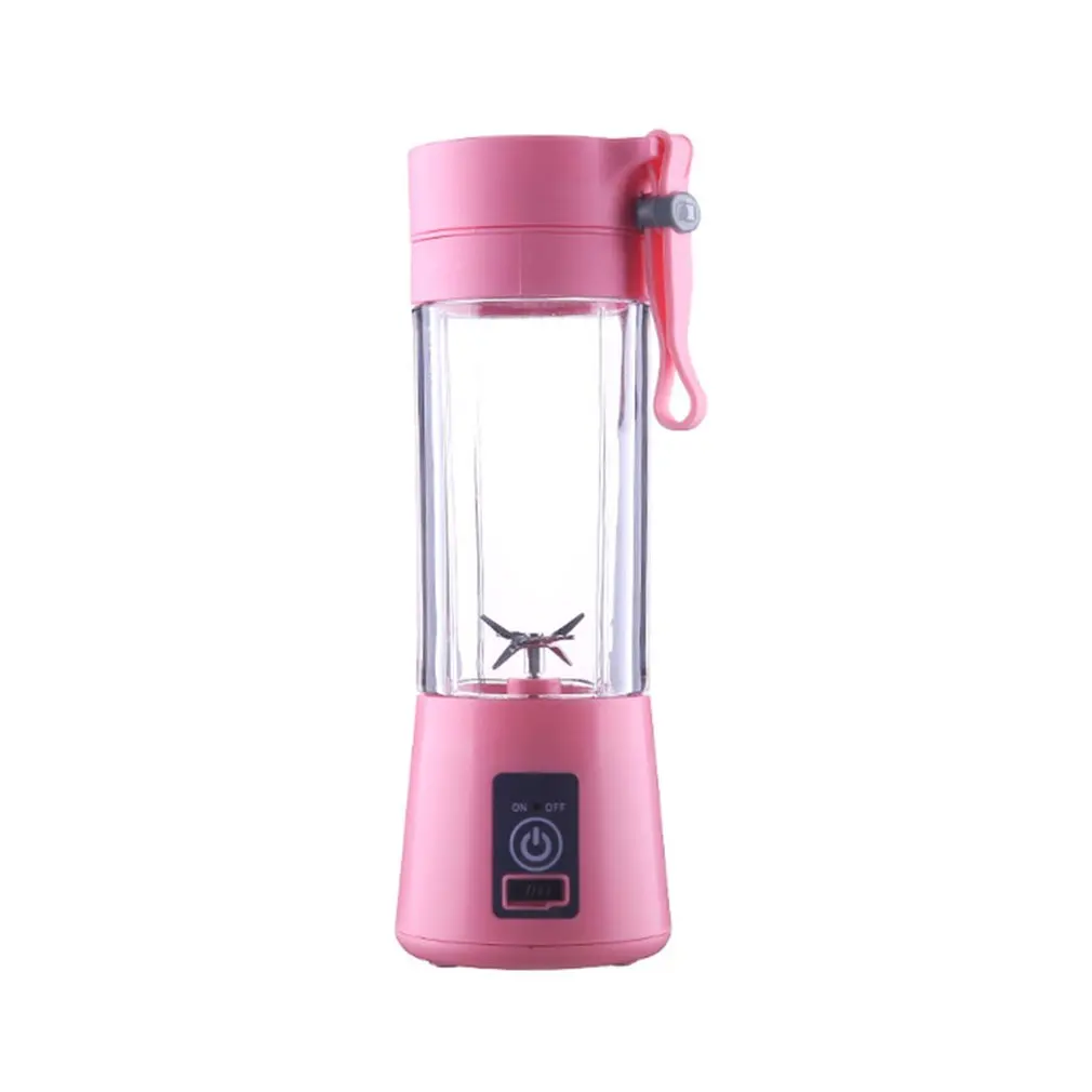 Портативная мини-чашка для зарядки сока с 4 лезвиями многофункциональная соковыжималка бытовая электрическая соковыжималка с Английская упаковка Прямая поставка - Цвет: pink