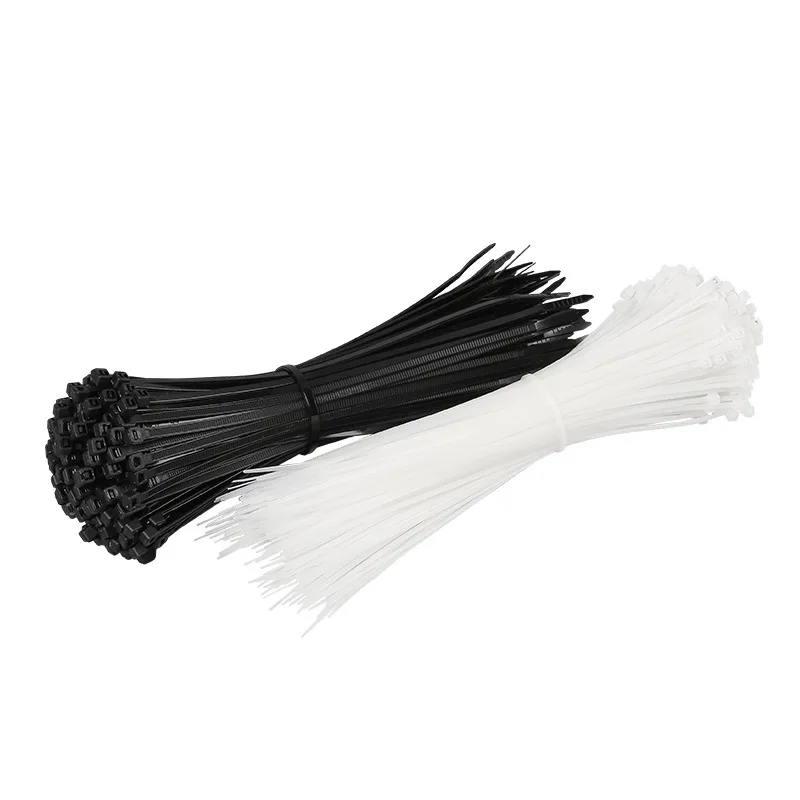 Self-locking Plastic Nylon Tie 100 PCS Black 5X300 cable Tie Fastening Ring 3X200 Cable Zip Wraps Strap Nylon Cable Set cable ties nylon cable ties cable tie nylon zip ties