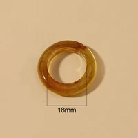 Korean Resin Ring Round Geometric Amber Decorative Pattern Acrylic Transparent Colourful Pendant Gift Jewelry Party Accessories - Image 6