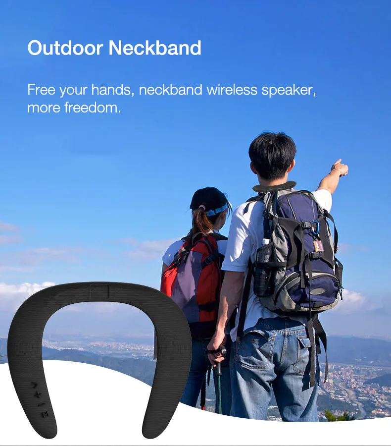 EARDECO 3D объемный стерео шейный bluetooth-динамик портативный динамик для открытого воздуха беспроводной сабвуфер полный спектр Hifi динамик s музыка