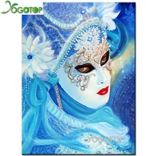 DIY Diamond Painting custom photo Cross Stitch 5D Needleworks Full square round Mosaic Diamond Embroidery mask woman YY1526
